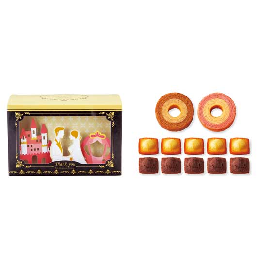 引き菓子 ボヌールガトー 夢の贈り物D 結婚式 引出物 フィナンシェ バウムクーヘン スイーツ 詰め合わせ 焼き菓子 ギフト 内祝い お返し 縁起物 おしゃれ プチギフト 洋菓子 贈り物 ウェディング|プチギフトmomo-fuku