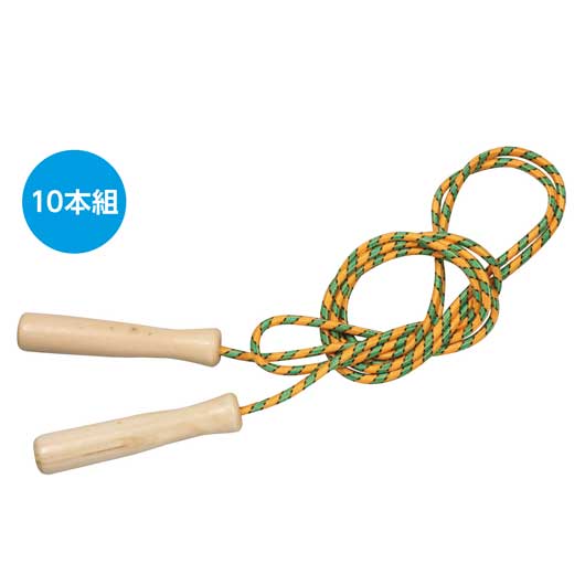 【クーポン有り】 ホビー おもちゃ 木柄なわとび　オレンジ（１０個セット） おもちゃ ホビー おもちゃ 4000円 人気 3000円台 敬老会 プレゼント イベント セール sale
