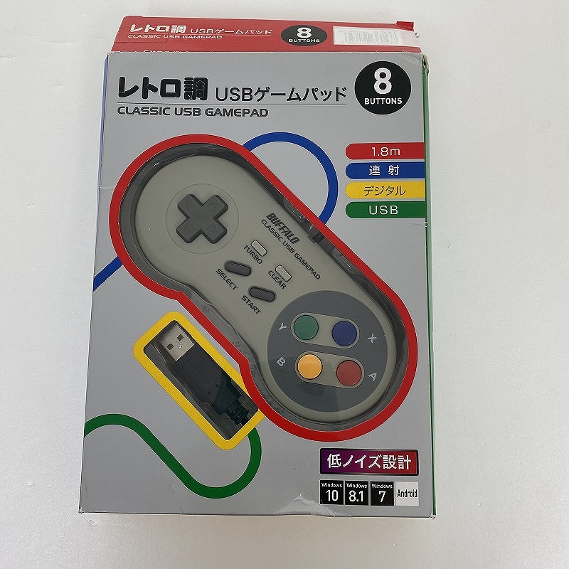 レトロ調USBゲームパッド BUFFALO BSGP815GY imgrc0113664596.jpg