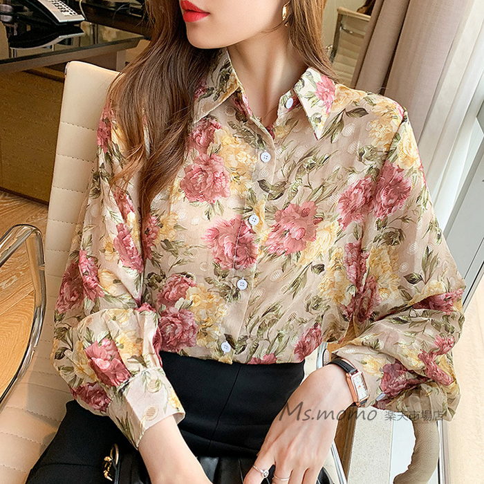 Tシャツ レディース 40代 春秋新作 オシャレブラウス 花柄 Tシャツ 長袖トップス プリント レションTシャツ 大人 通勤 韓国風 30代 50代 楽天市場】Tシャツ レディース 40代 秋新作 オシャレブラウス 花