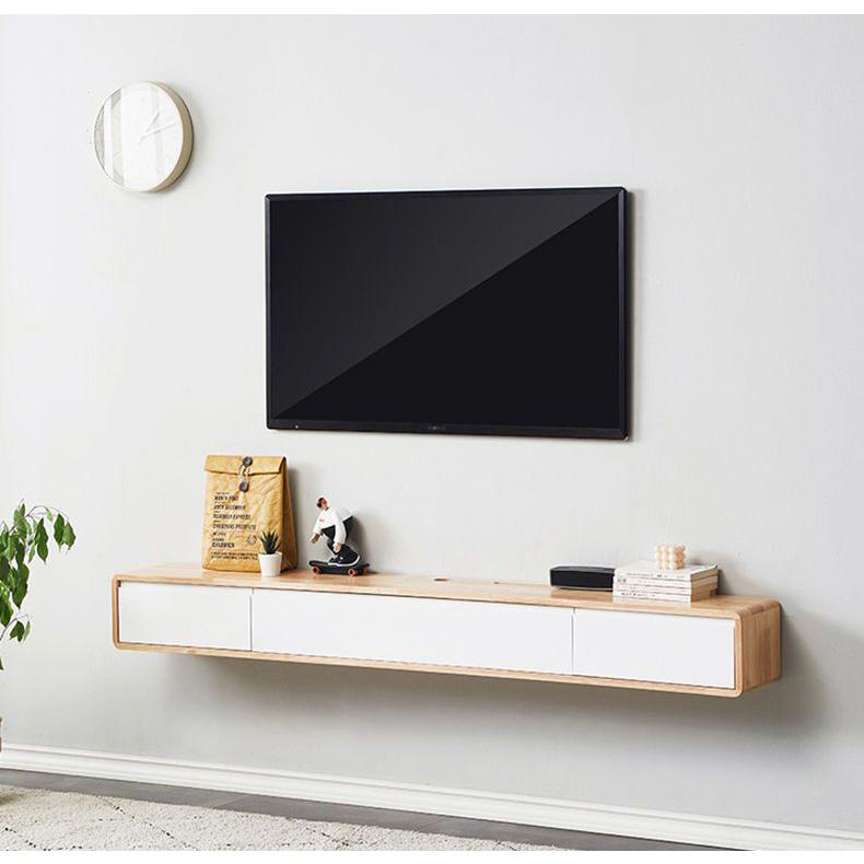 壁掛けテレビキャビネットフローティングシェルフウォールシェルフ引き出し付きセットトップボックスルーターテレビスタンドベッドルー