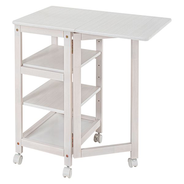 【54%OFF!】 絶品 キッチンワゴン バタフライワゴン ホワイトウォッシュ 約幅37 70×奥行45×高さ71cm 組立品 dalnut.com dalnut.com