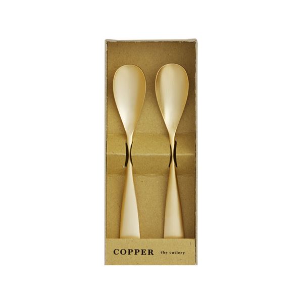 商舗 新登場 COPPER the cutlery アイスクリームスプーン 2pc Gold mat sosinformatique.ma sosinformatique.ma