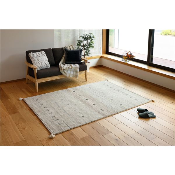 ＼尖んがり8倍／ 引っ敷き 引っ敷き 約140×200珊 L16 ニュージーランド絨毛100％ 保温性 調湿成り行き オール季節可 ギャッベ リビング カーペット・ラグ-インテリア・寝具・収納-カーペット・マット・畳