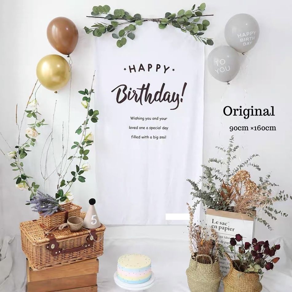 楽天市場 Happy Birthday タペストリー モノクロ Momotona 楽天市場 Happy Birthday タペストリー モノクロ Momotona