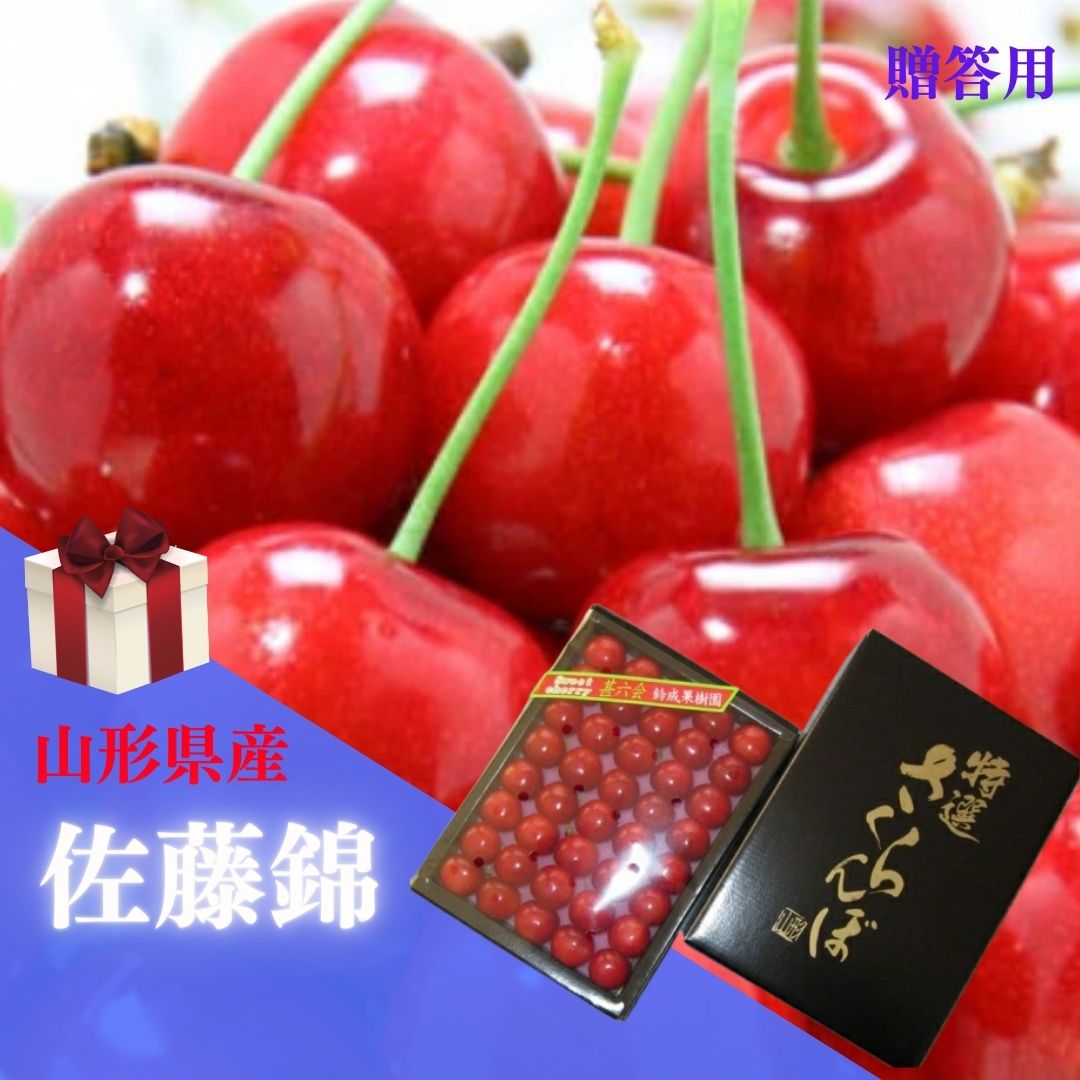 さくらんぼ ハウス栽培 佐藤錦 2Lサイズ 1箱(約300g) 化粧箱入り