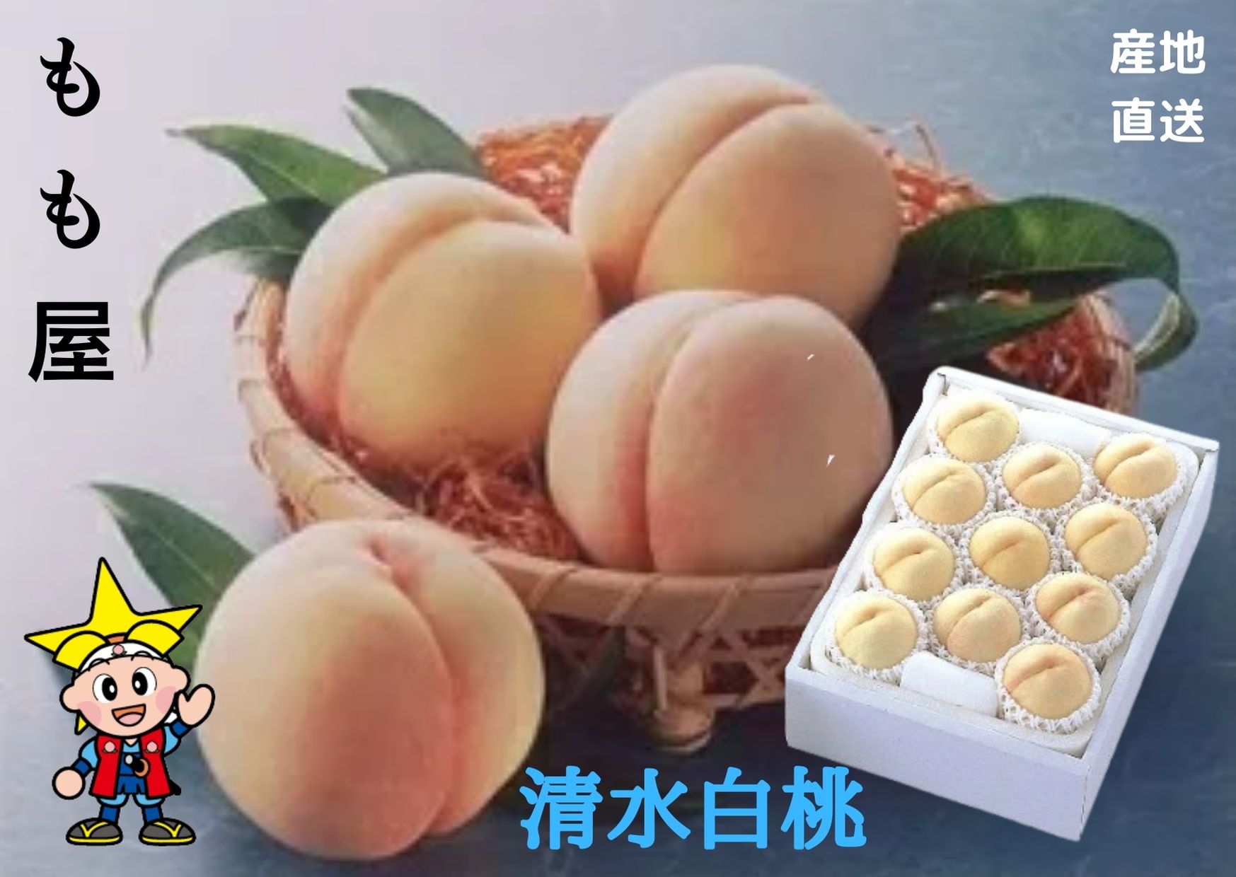 岡山県産白桃 晴れ未来 ロイヤル 14個入り okh02.jpg