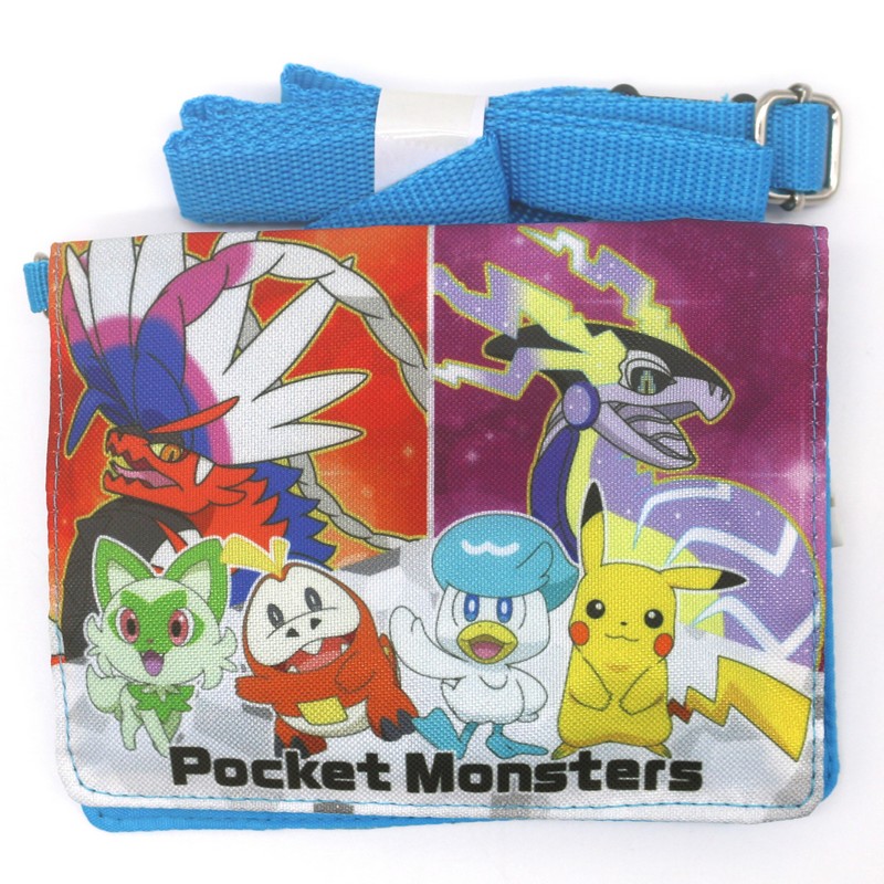 【ポケモン ショルダー付 おでかけウォレット new ブルー ポケットポーチ 新入学 新学期 小学校 幼稚園 子供用 小学生 幼児  ポケットモンスター 任天堂 PASTEL-INN