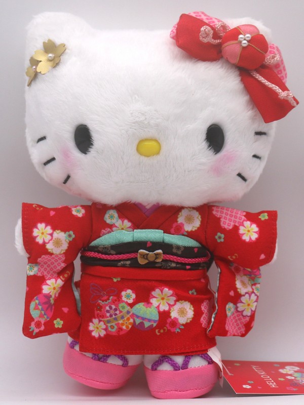 サンリオ　キティぬいぐるみ　　振り袖　着物 Amazon.co.jp: サンリオ(SANRIO) ぬいぐるみ（着物） ハロー