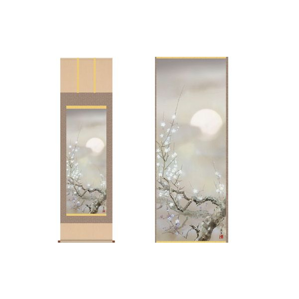【掛軸「宵桜」吉井蘭月 筆】 送料無料 ポイント 掛け軸 和室 インテリア 掛軸「宵桜」吉井蘭月 筆【SSMay15_point20】【20P30May15】10P03Dec16送料無料 掛け軸 和室 インテリア