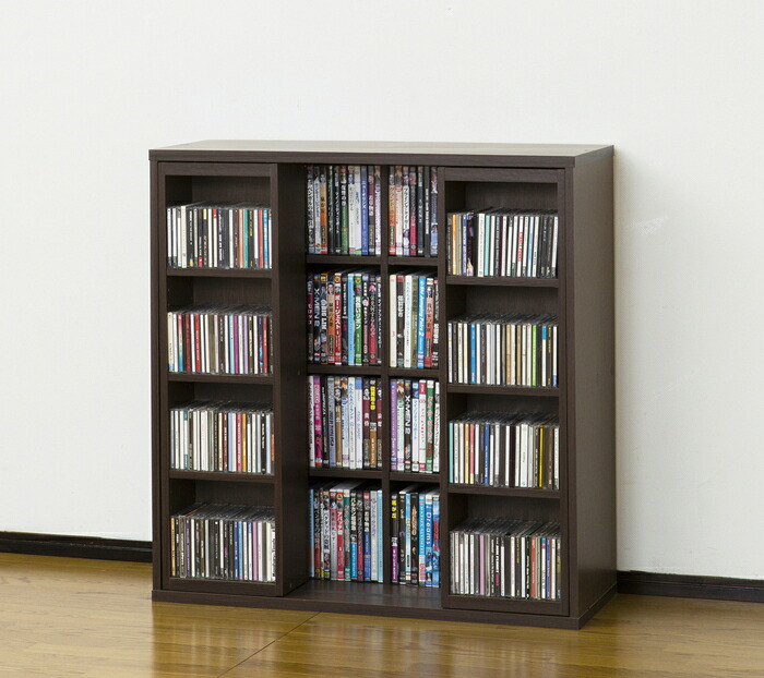 【直送品・大感謝価格】118セレクションカタログ2017 深型スライドシェルフ ダークブラウン：25217/ナチュラル：39250 W90×D34×H93cm 組立