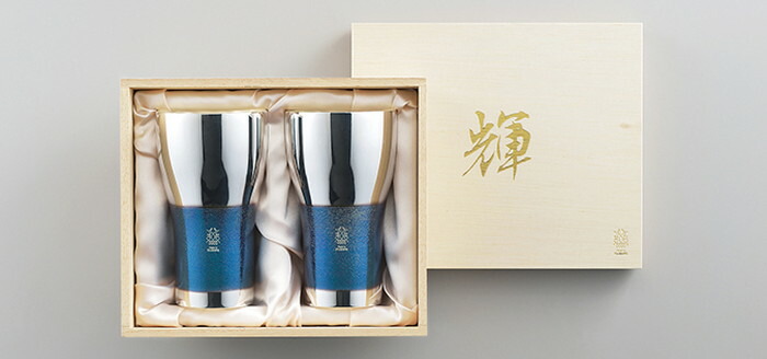 【直送品】輝 純銅ビアタンブラー 銀古美 2pcセット KG-06 1001867 φ77×135mm 2022 STAGE GIFT CATALOG 229シリーズ【ヘルシ価格】キッチン用品 食器 グラス タンブラー