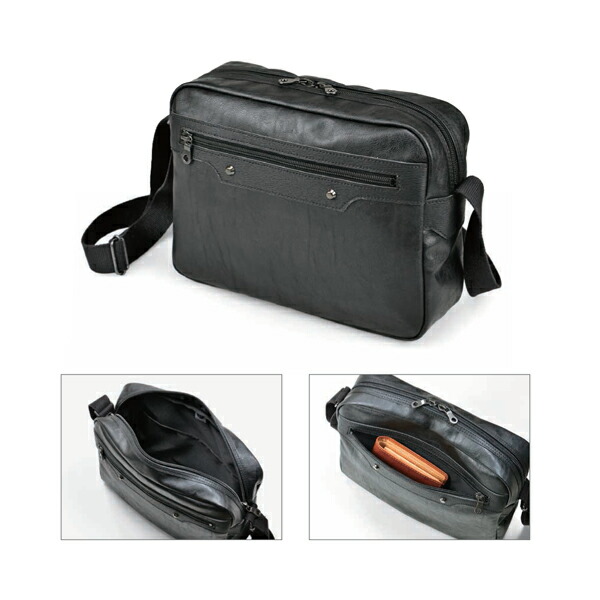 【直送品】ED KURGER ビージー ショルダーバッグ 黒いこと 14-0104-10 W28×H21×D8糎 UNOFUKU 商行為御徒面子つづき物【銀行割引不可品】御徒面子 流行り物雑貨 メンズ御徒面子 商行為御徒面子 鞄 鞄
