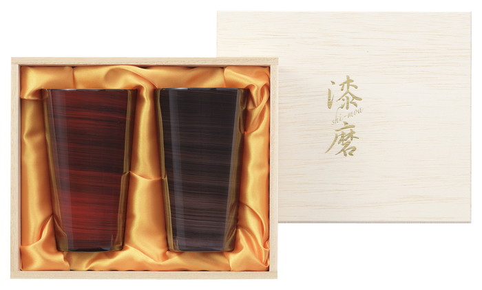 【直送品】漆磨 ストレートタンブラー2PC 暁月・紫影 TS-15 75&times;125mm 176g 300ml 2025 STAGE GIFT CATALOG 229シリーズ【ヘルシ価格】キッチン用品 食器 グラス カップ コップ 酒器｜美と健康をサポート　モンスティル