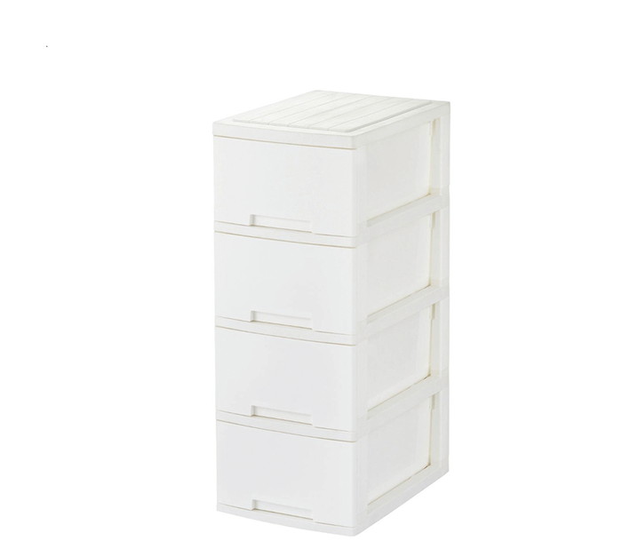 【直送品】ニューライフ スリム収納ボックス4段 ホワイト 489187 4976131912344 340×470×850mm 3960g 2026 STAGE GIFT CATALOG【ヘルシ価格】インテリア 収納 収納家具 プラスチックケース 押し入れ収納