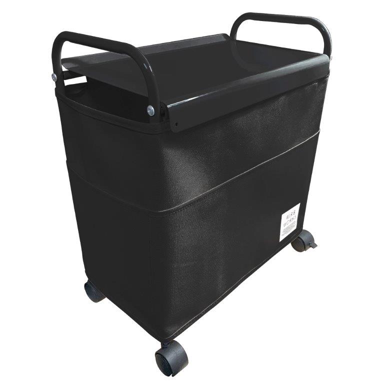 【直送品】【4個セット】サイドワゴン マルチファンクション 黒 WW SIW MF BKx4個セット【ヘルシ価格】 収納 サイドワゴン コンパクト ミニサイドテーブルとしても|美と健康をサポート モンスティル