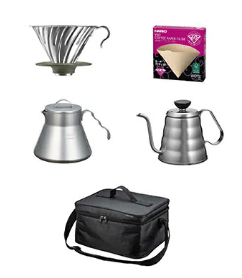 【直送品】【4個セット】HARIO ハリオ V60アウトドアコーヒーベーシックセット O-VOCBx4個セット【ヘルシ価格】 コーヒー用品 アウトドア ケトル サーバー ドリッパー フィルター｜美と健康をサポート　モンスティル