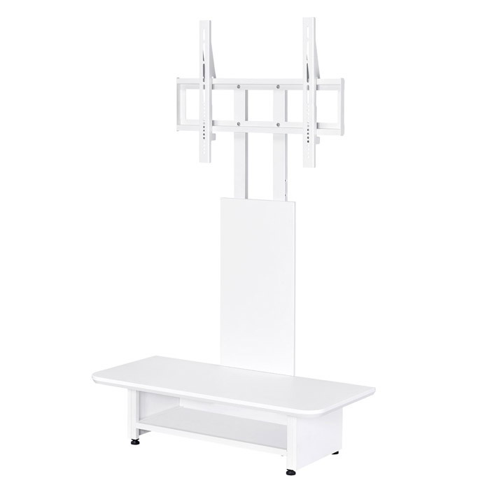 SunRuck ボード付TVスタンド 32～65インチ対応 SR-TVST07B【倉庫直送h】 インテリア 収納家具 TVスタンド テレビ台 4段階高さ調整 壁掛けテレビ