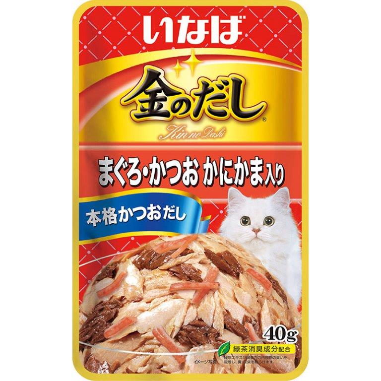 【直送品】【96個仕掛ける】金のだし合切袋 まぐろ・かつお かにかま入り口・入口 40gx96個仕掛ける【ヘルシ必要経費】 愛玩動物 食料雑貨類 猫 キャットフード 組み入れる滋養分食