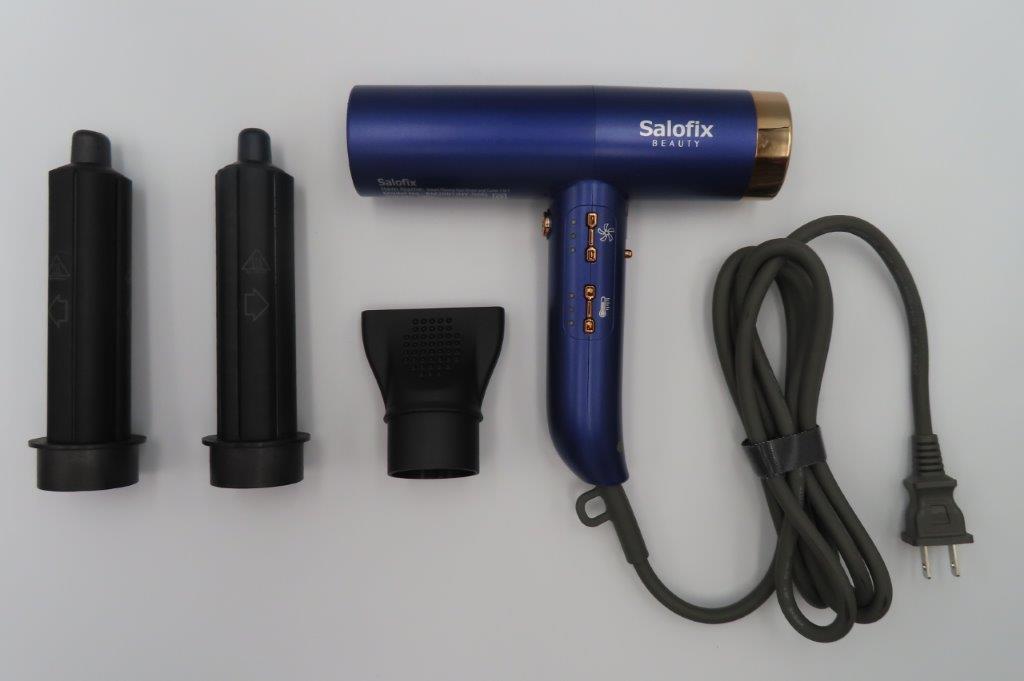 【倉庫直送h】Salofix Beauty ヘアドライヤー&カーラー パープル・ゴールド F21219【ヘルシ価格】 ドライヤー ヘアドライヤー カーラー 時短 速乾 簡単スタイリング