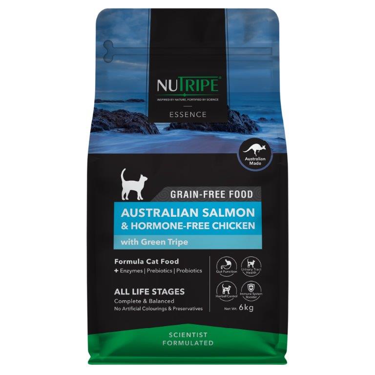 ニュートライプ サーモン＆チキン＆グリーントライプ キャットフード ドライ ESSENCE 6kg【倉庫直送h】 ペット食品 猫用 総合栄養食 キャットフード