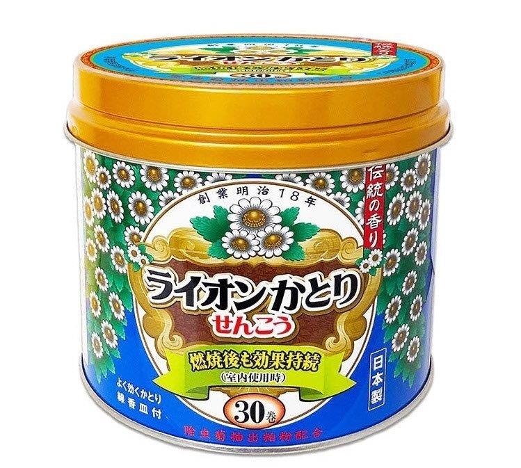 【直送品】【300個セット】【防除用医薬部外品】ライオンかとりせんこう 30巻入 缶入 燃焼後も効果持続 線香皿付x300個セット 虫除け 殺虫剤 虫除け芳香剤 線香 113,920円