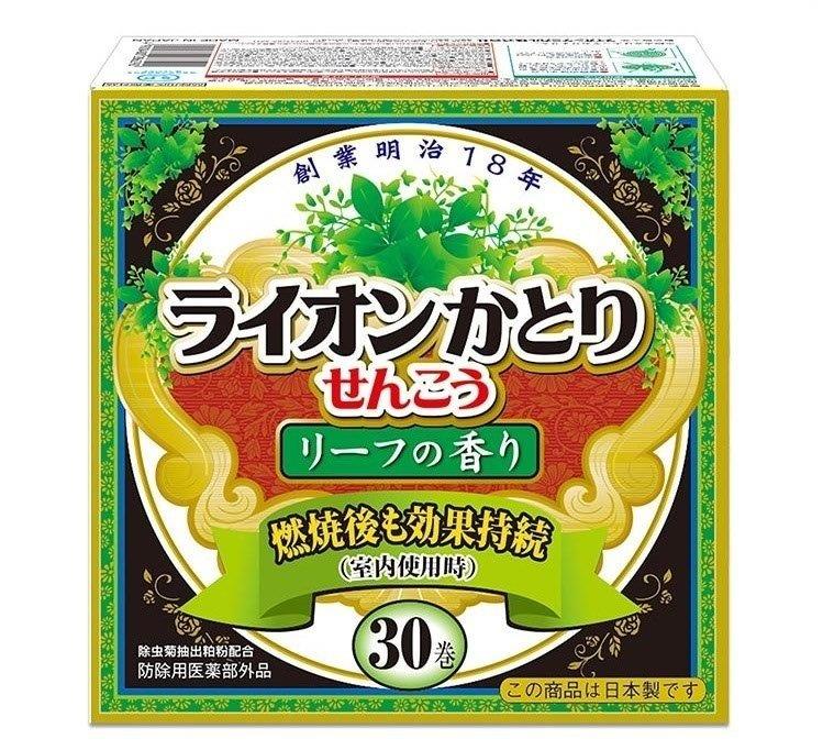 【直送品】【240個セット】【防除用医薬部外品】ライオンかとりせんこう リーフの香り 30巻入 燃焼後も効果持続x240個セット 虫除け 殺虫剤 虫除け芳香剤 線香｜美と健康をサポート　モンスティル 80,000円