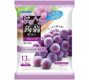 【直送品】【240個セット】ぷるんと蒟蒻ゼリーパウチ グレープ 120g（20g×6個入）x240個セット 食品 お菓子 おやつ プチサイズ 大容量 ゼリー 27,896円