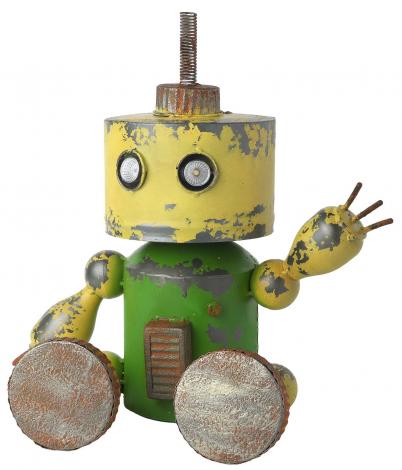 東洋石創 ロボット ソーラーライト付 46011【倉庫直送h】 インテリア 小物 置物 ガーデニング エクステリア ロボット
