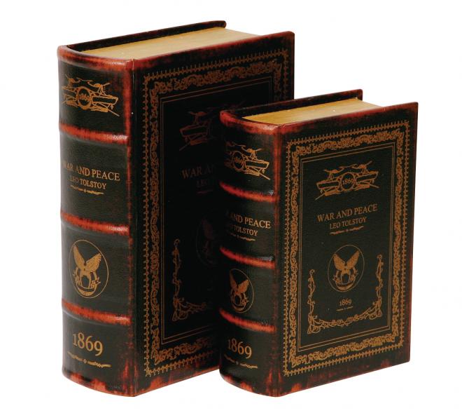 【2個セット】東洋石創 洋書風小物入れ BOOK BOX 大小セット 28206x2個セット【倉庫直送h】 インテリア 収納 ブック型 本型 収納ボックス 小物入れ