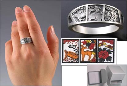 花歌留多「猪・鹿・蝶」リング SV925 K8891 （割引サービス対象外） アクセサリー 指輪 リング 開運祈願 シルバー 花歌留多「猪・鹿・蝶」リング SV925 K8891 花歌留多「猪・鹿・蝶」リング SV925 K8891 アクセサリー 指輪 リング 開運祈願 シルバー
