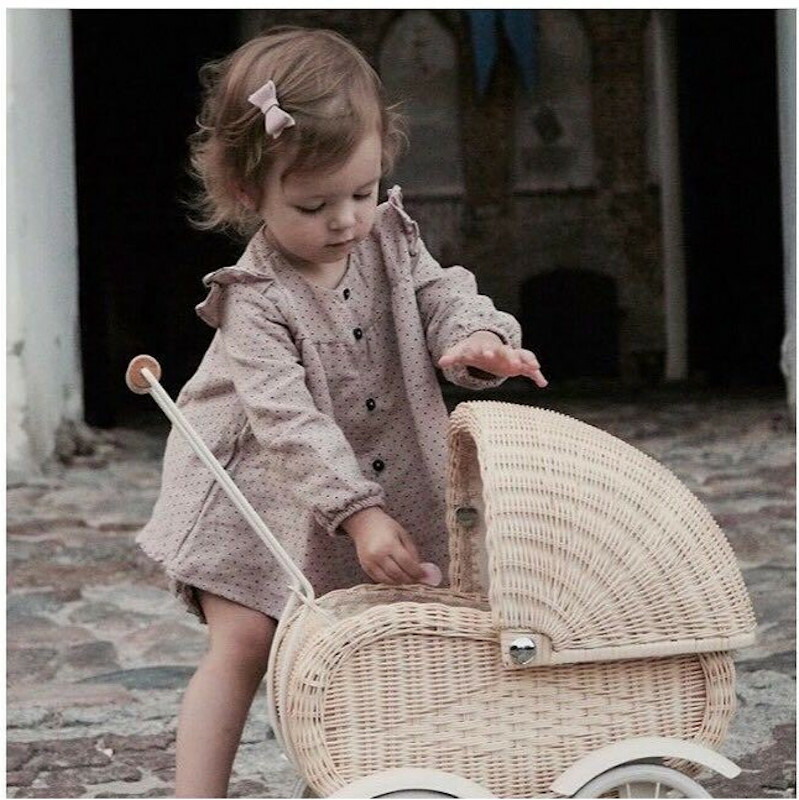 送料無料】doll pram ヨーロッパのアンティーク風 手押し車 | ドール 