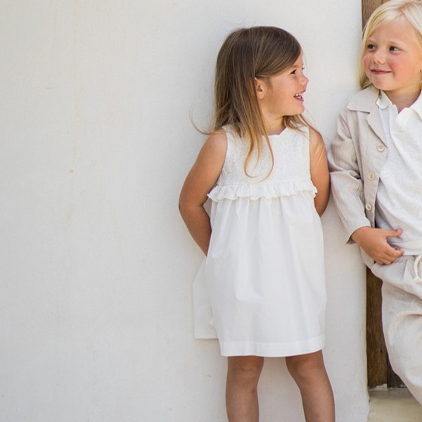 1 + インチ the family / ワンモアインザファミリー 2026SS 26ss 春夏 ベビー服  CADAQUES -off-white- ノースリーブ衣裳 | オシャレ  衣裳  ノースリーブ 愛くるしげ 小わっぱ服
