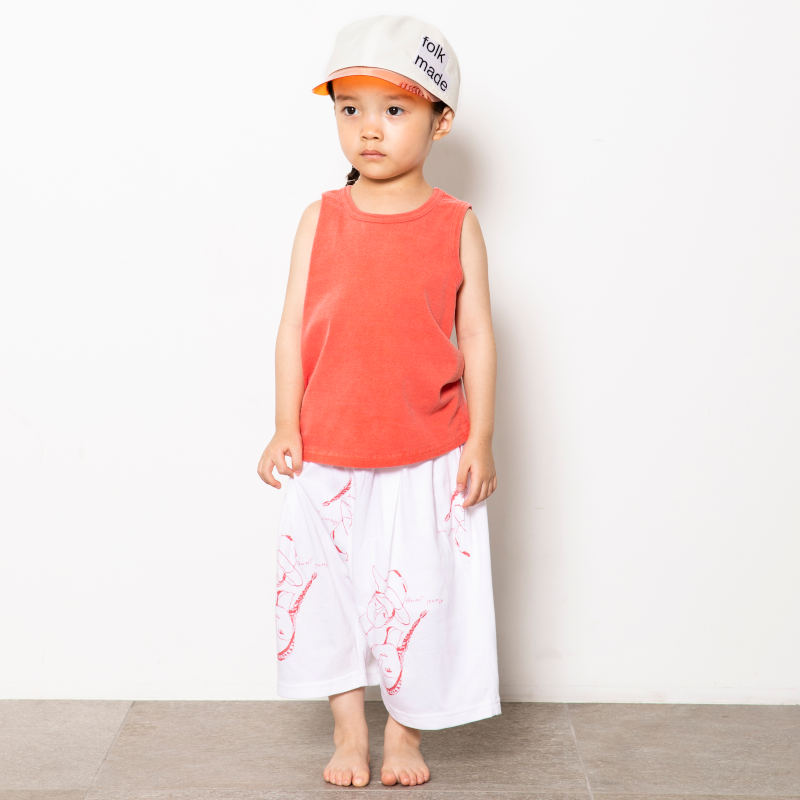 新規購入 Folk Made フォークメイド 21ss 春夏 子供服 Face Print Sarouel Pants White Orange フェイスプリント柄サルエルパンツ 90cm 100cm 110cm 1cm 130cm 140cm 2才4才6才8才10才 子供 ベビー キッズ 女の子 おしゃれ 日本最大級 Www Lexusoman Com