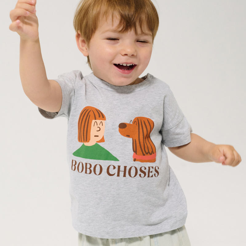 BOBO CHOSES / ボボショーズ 2026SS 26ss 春夏 ベビー服 Friends In A Pickle T-shirt 半袖Tシャツ | カットソー トップス 子供 ベビー おしゃれ人気ブランド 出産お祝い