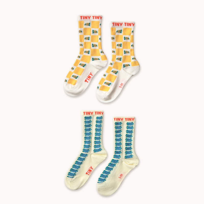 【drop2】TINYCOTTONS / タイニーコットンズ 2026SS 26ss 春夏 子供服 FLOWERS MEDIUM SOCKS ベビー・キッズソックス | 靴下 子供 キッズ 女の子 おしゃれ 人気ブランド 贈り物