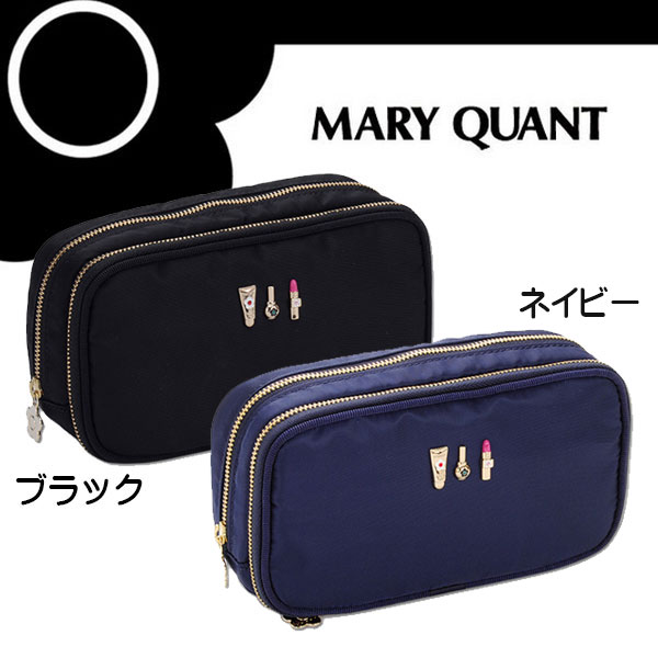 激安セール Quant ジルスチュアート デイジー マリークワント 花 小物入れ 花柄 マリクワ ポーチ Mary Mary フラワー ぬいぐるみ 黒 ブラック 3cosmetics2 Wファスナーポーチ 化粧 メイク コスメ ブランド クリスマス ハロウィン バレンタイン Moncachette 送料