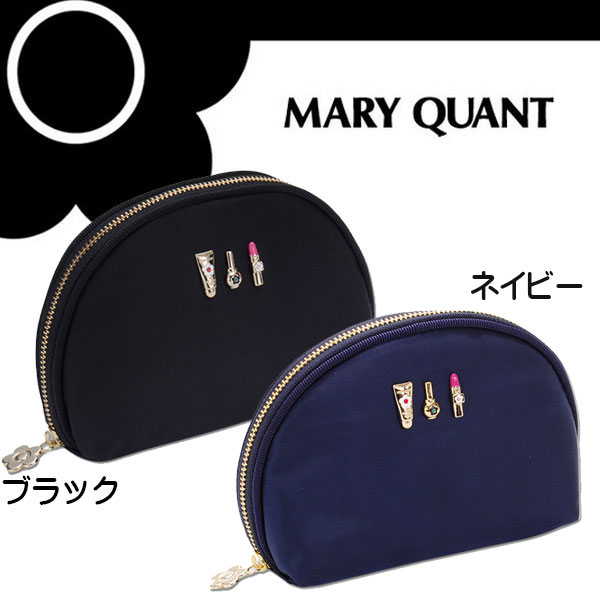 代引き手数料無料 楽天市場 マリークワント Mary Quant マリクワ ポーチ 小物入れ デイジー 花 花柄 フラワー 黒 ブラック ネイビー 3cosmetics2 ラウンドポーチ化粧 メイク コスメ ブランド クリスマス ハロウィン バレンタイン Moncachette 新しい到着