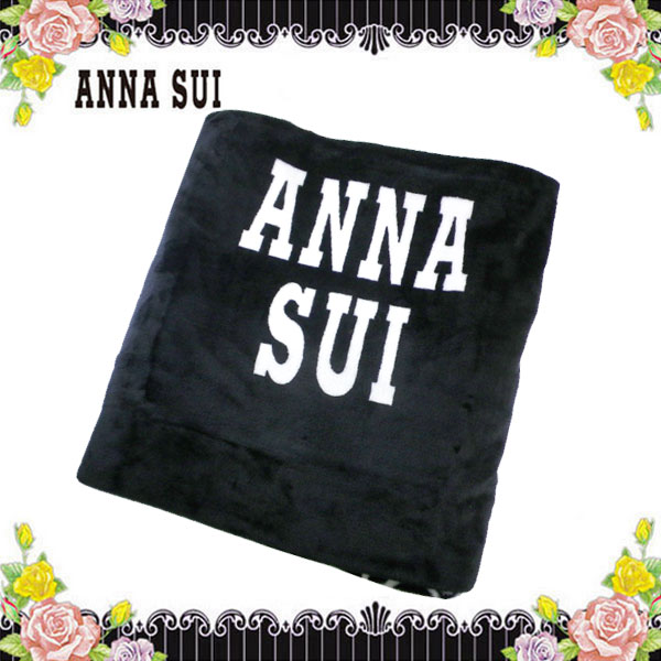 訳あり 海外決定 アナスイ Anna Sui ブランケット ケット 大きめ 大判 毛皮ニチュア 防寒 ボア テンプラファー 乾性 ふうわり 肌理細 雑貨 ロゴタイプ 科人 真っ黒 ブランド クリスマス ハロウィン バレンタイン Daemlu Cl