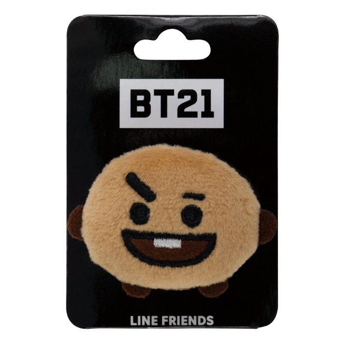 楽天市場 ネコポス可 Bt21 ぬいぐるみフェイスバッジ Shooky Line Friends ラインフレンズ Universtar ユニバースター セキグチファンダイレクトショップ