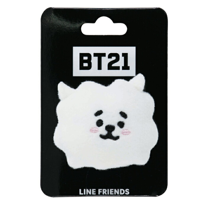 楽天市場 ネコポス可 Bt21 ぬいぐるみフェイスバッジ Rj Line Friends ラインフレンズ Universtar ユニバースター セキグチファンダイレクトショップ