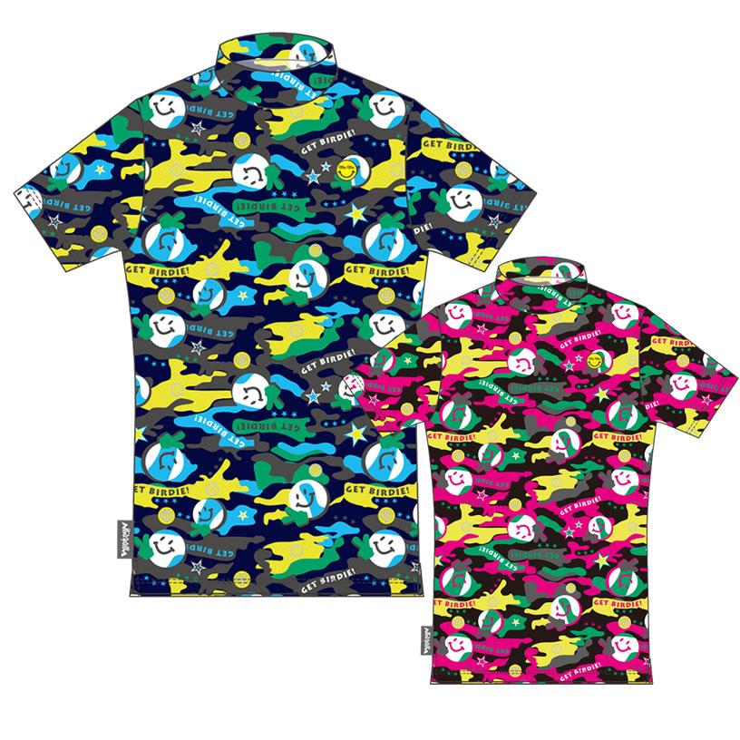 シャツ ポロシャツ Tシャツ スポーツ ウィンウィンスタイル GET BIRDIE!CAMO メンズ半袖シャツ AW-21-AW-22 【IR】|モンドゴルフ