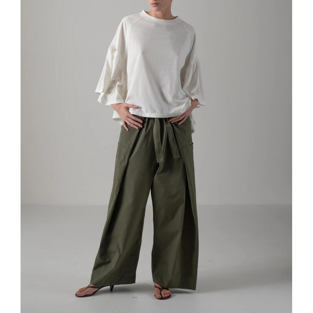 COGTHEBIGSMOKE 【コグザビッグスモーク】LAURA GATHERED SLV TOP 02 OFF WHITE (14102-346-1209-1) 26SS 26春夏　トップス　ショートTシャツ