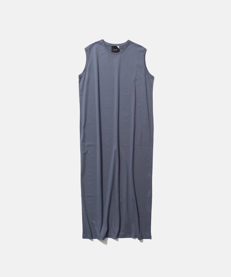 Tank Aton エイトンsuvin Aton エイトンsuvin Top 60 2 カラー Atonのラウンドヘムタンクトップドレス Dress Opagim0013 モンドジャコモ Tank Top Bluegray セレクトショップ ワンピース Overcluster Com