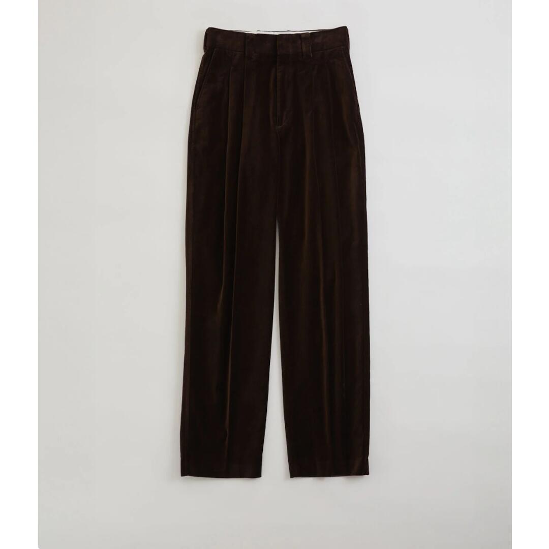 ＼全品10%OFFクーポン配布中／ Shinzone 【シンゾーン】 ORGANIC VELVET TOMBOY PANTS 48 BROWN (25AMSPA07) 25AW25秋冬 パンツ ベルベット