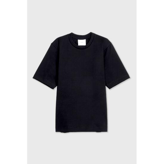 CINOH/チノ REFINA パウダーコンパクトティーシャツ BLACK (25SCU005) 25SS 25春夏 トップス ティーシャツ パウダーコンパクトティーシャツ