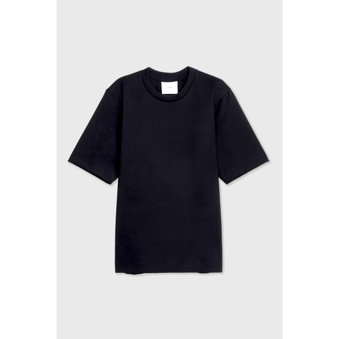 CINOH/チノREFINA/COMPACT T-SHIRT  BLACK (C-40-001) 26SS 26春夏 トップス パウダーコンパクトティーシャツ