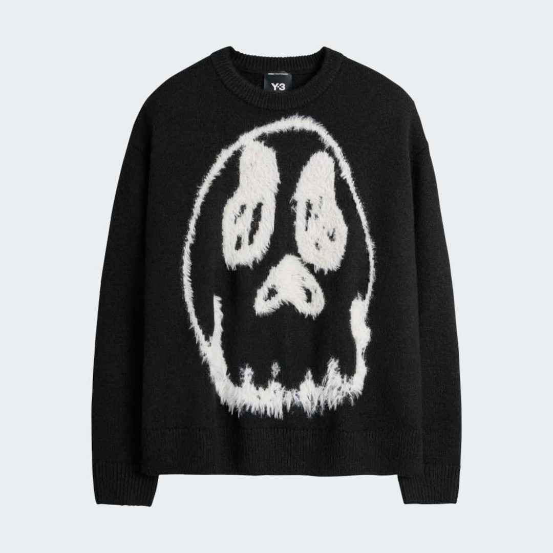 【7月19日20時～エントリーで最大P20倍】Y-3 | ワイスリー CHITO GRAPHIC KNITTED SWEATER BLACK (KR1127) 26AW 26FW 26秋冬 adidas アディダス トップス ニット グラフィック ルーズフィット｜セレクトショップ　モンドジャコモ