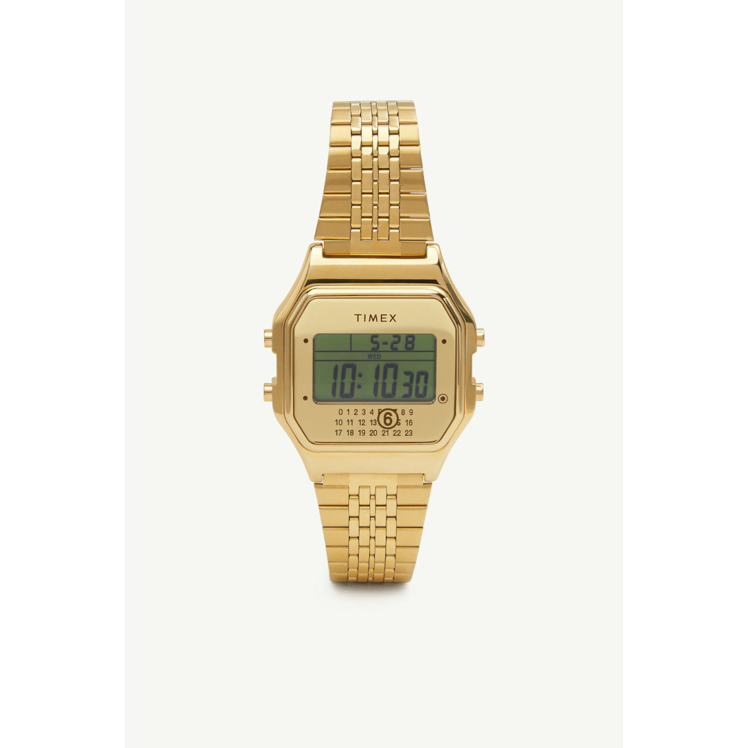 MM6 Maison Margiela | エムエムシックス × TIMEX T80 GiftSetw/ExtraBraceletGOLD/962 (TWG065600) (S33YW0002M10062) 25AW 25秋冬 【 貨物輸送無料 】 定め事品 定め事 五分五分メックス 時辰儀 腕輪