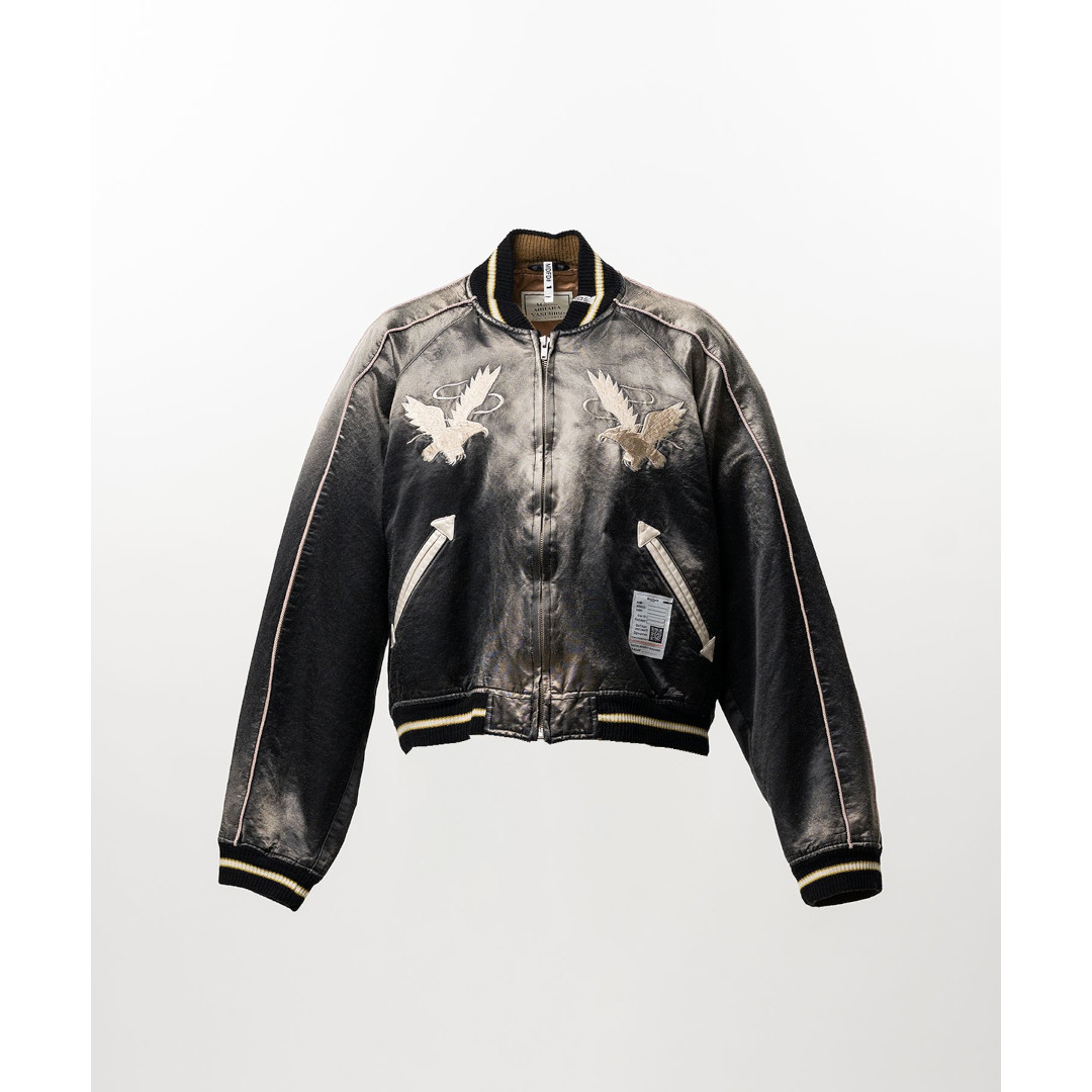 ＼全品10%OFFクーポン配布中／ Maison MIHARA YASUHIRO | メゾンミハラヤスヒロ Sun Faded Like Souvenir Jacket BLACK (J16BL141) 26SS 26春夏 ジャケット アウター サンフェード スーベニア スカジャン ジップアップ